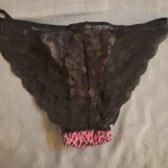 2000s Victoria's Secret Pink Lace Back String Bikini - Picture 2 of 4